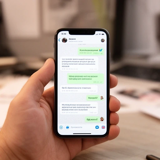 Community chat app open on a phone