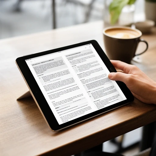 Manual pages open on a tablet screen